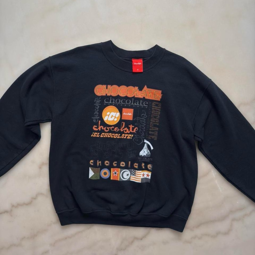 Vintage Chocolate Skateboards Y2K Graphic Crewneck Skater Sweatshirt